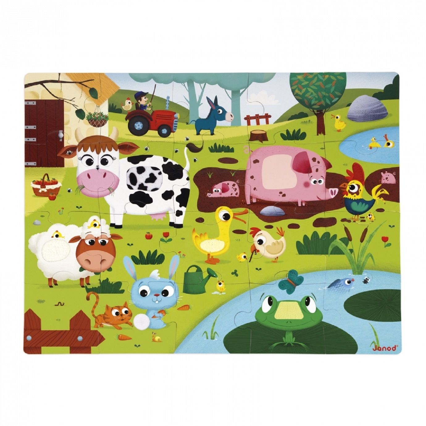 Janod Dodirne puzzle za djecu - Farma - Slika 2