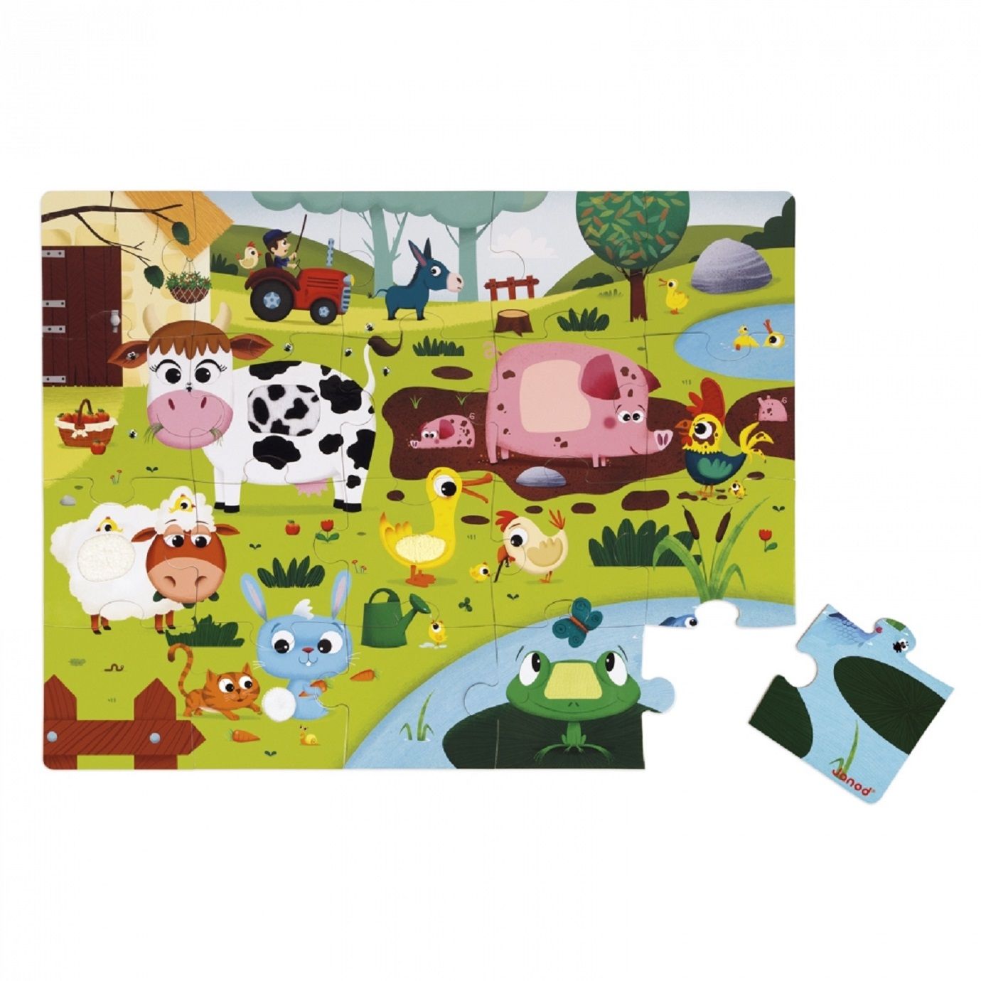 Janod Dodirne puzzle za djecu - Farma - Slika 3