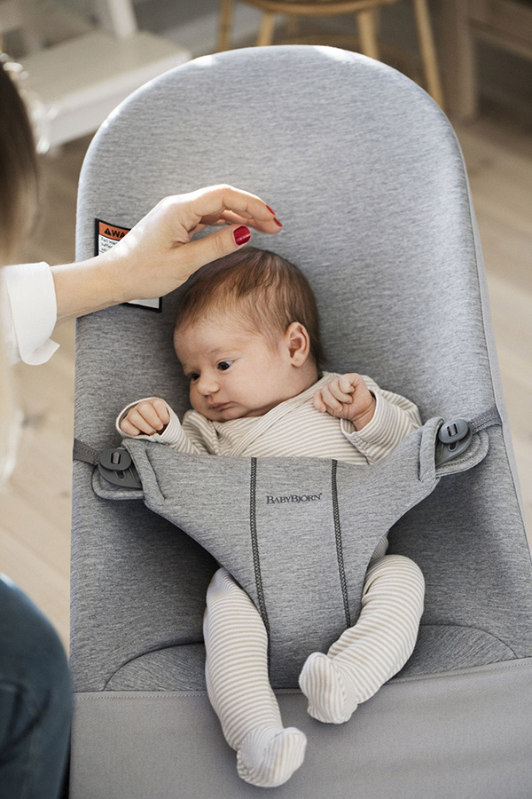 BABYBJÖRN ležaljka za bebe - Light grey, 3D Jersey - Slika 3