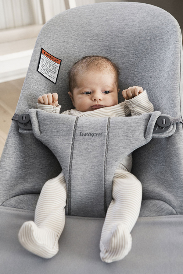BABYBJÖRN ležaljka za bebe - Light grey, 3D Jersey - Slika 4