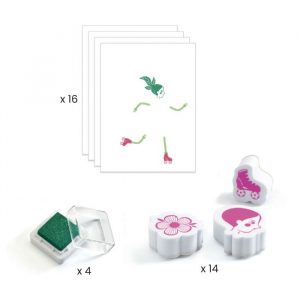 Djeco Set sa štambiljima - Cvjetna haljina
