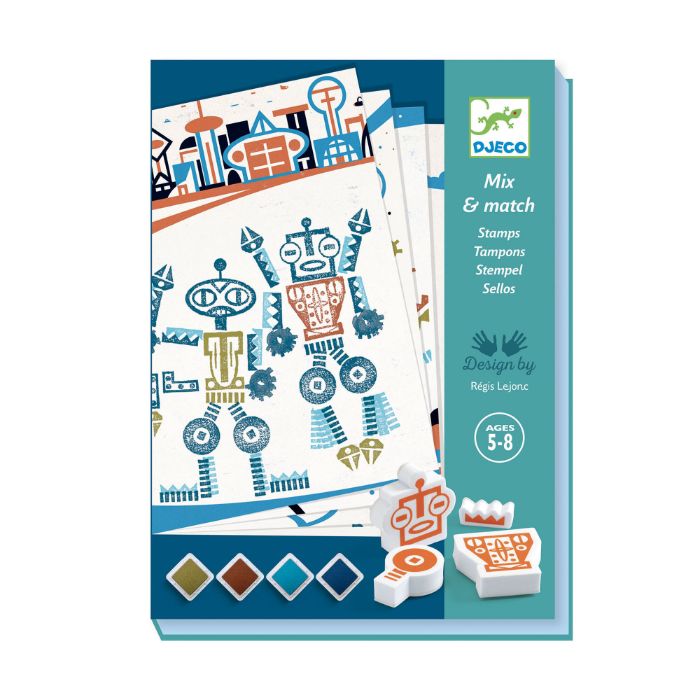Djeco Set sa štambiljima - Roboti (1)