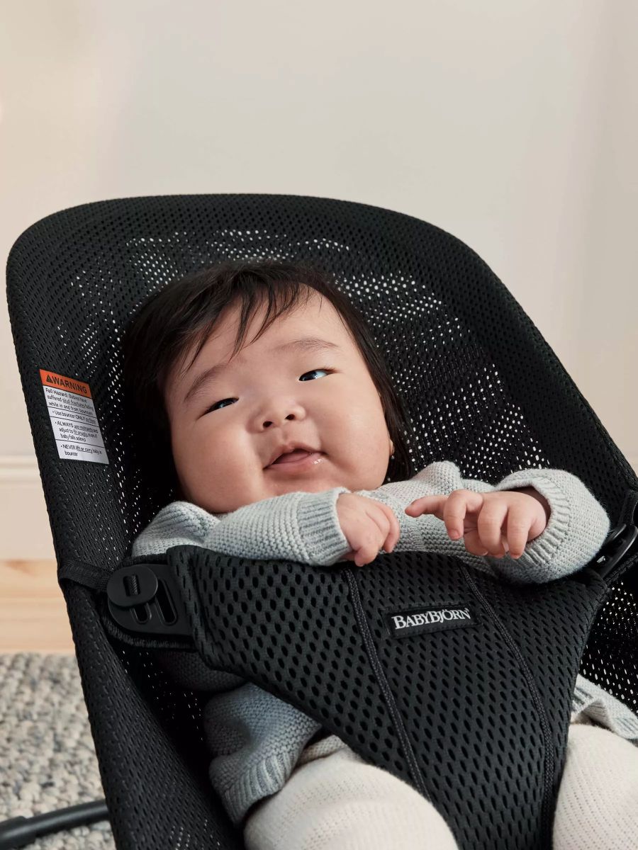 BABYBJÖRN ležaljka za bebe Bouncer Bliss - Mesh Black - Slika 4