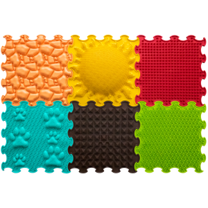 Ortoto senzoričke podloge puzzle SUNSHINE GARDEN 6 kom