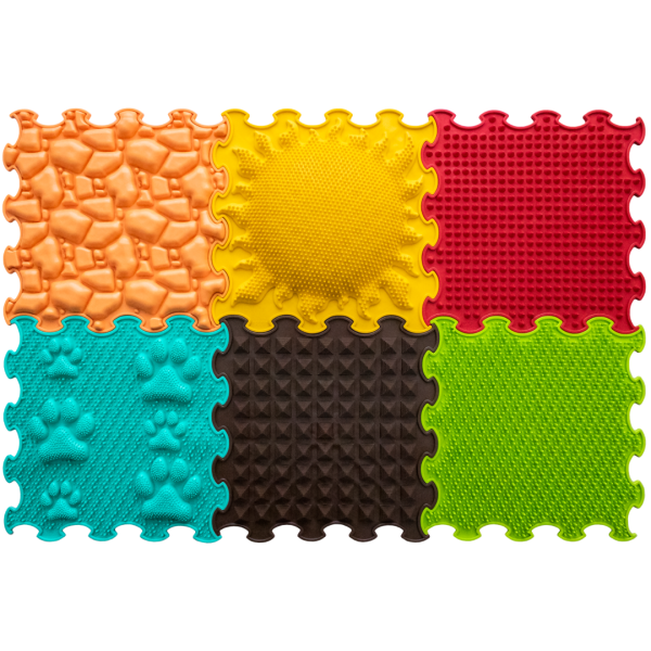 Ortoto senzoričke podloge puzzle SUNSHINE GARDEN 6 kom