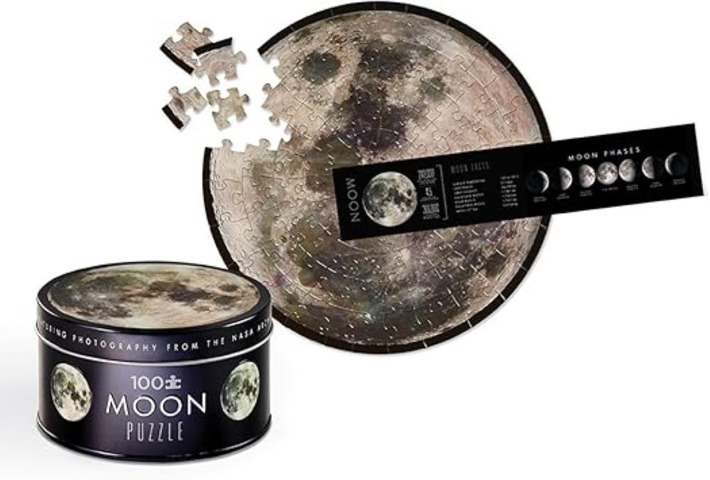 Limena kutija NASA puzzle od 100 dijelova - MJESEC