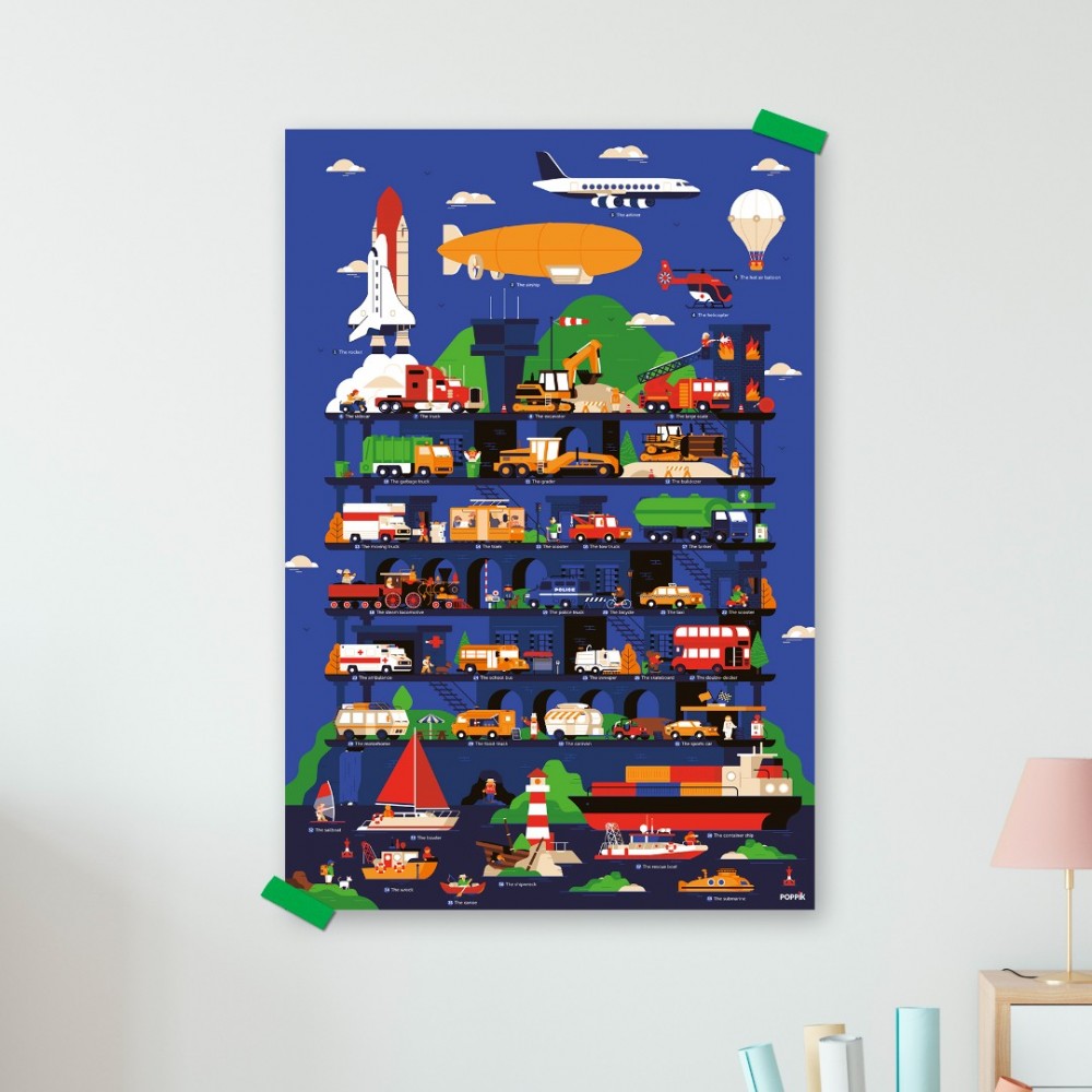 POPPIK poster s naljepnicama Discovery VOZILA 1