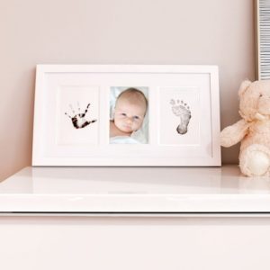 Pearhead® Zidni okvir - Dvostruki otisak bebine noge ili dlana s tintom i slika 2
