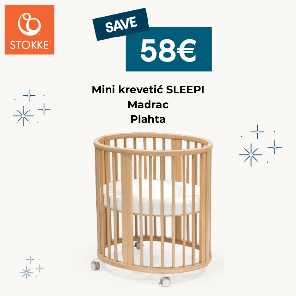STOKKE PROMOCIJA - Stokke Sleepi Mini krevetić + madrac + plahta = UŠTEDA 58 EUR!