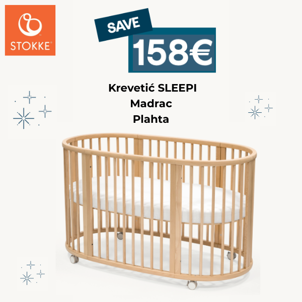 STOKKE PROMOCIJA - Stokke Sleepi krevetić + madrac + plahta = UŠTEDA 158 EUR!